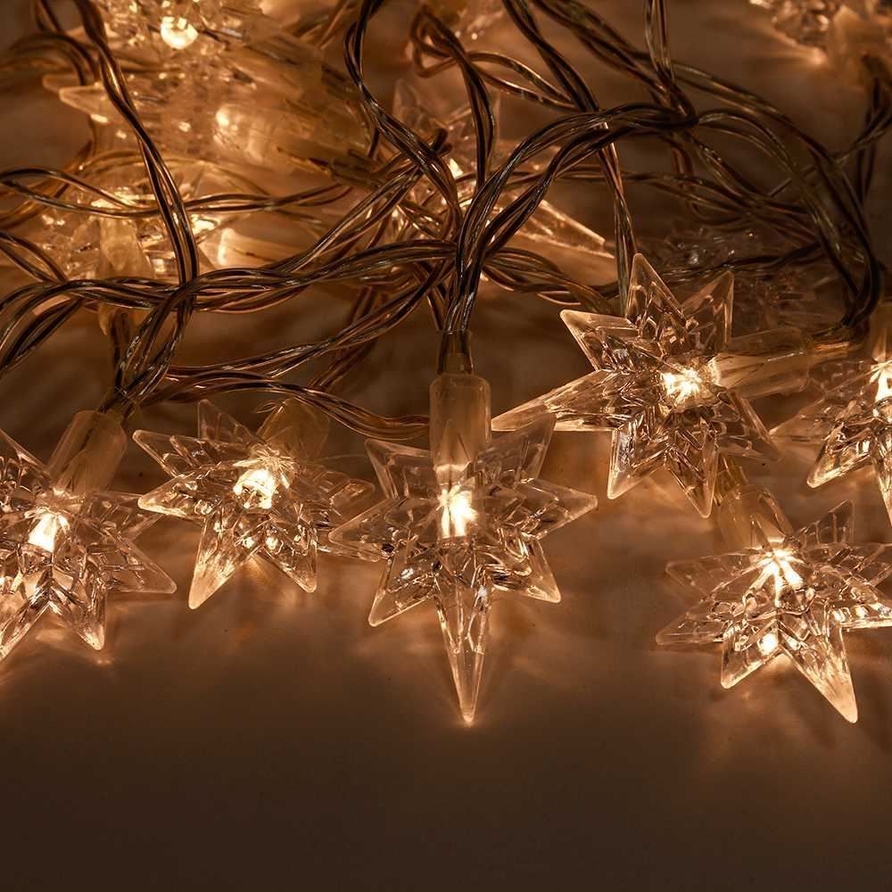 Pisca-Pisca de Natal Estrelas 20 Leds 2M Havan Casa - Transparente