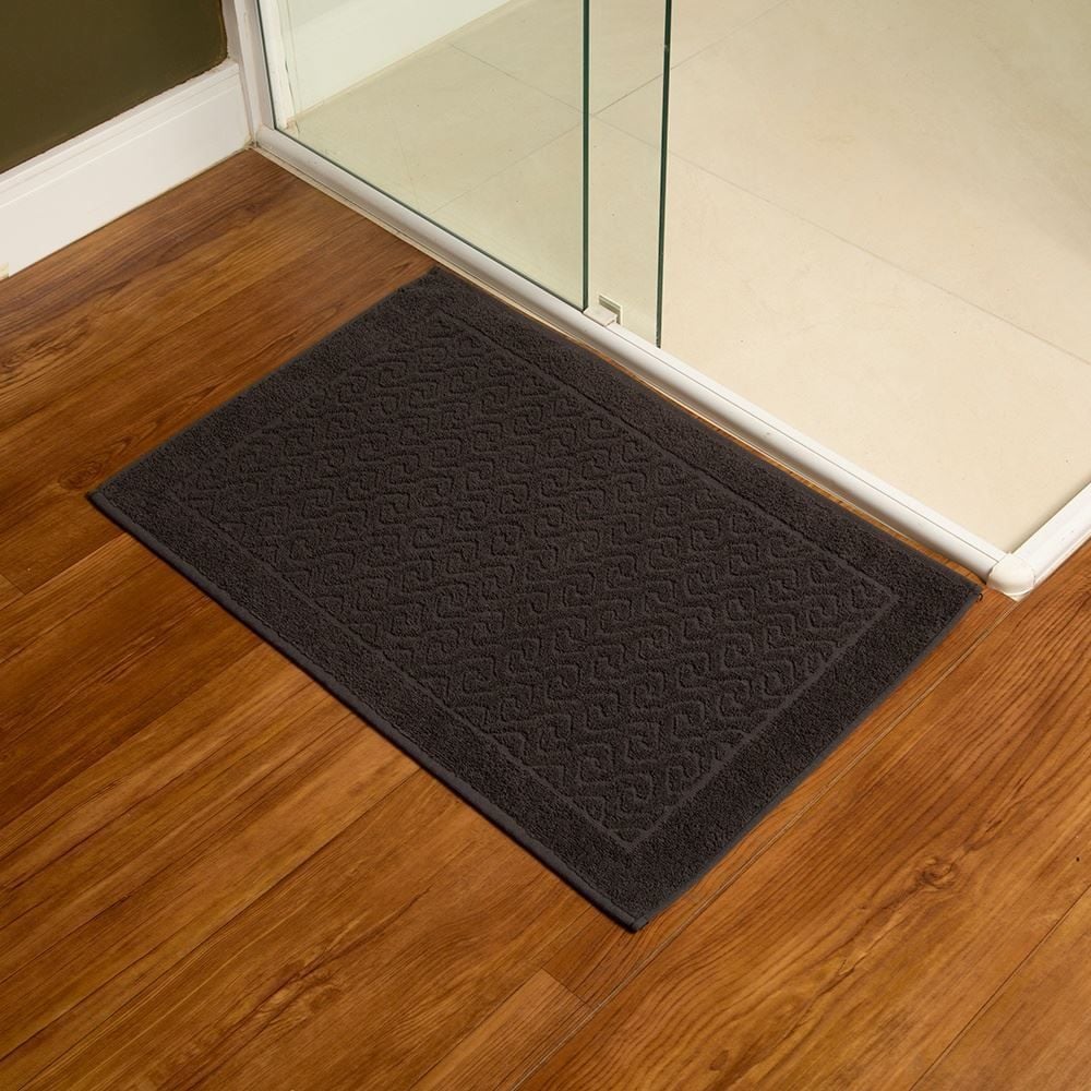 Tapete Piso Atoalhado para Banheiro 45X68 cm Spazio Havan - Carbono