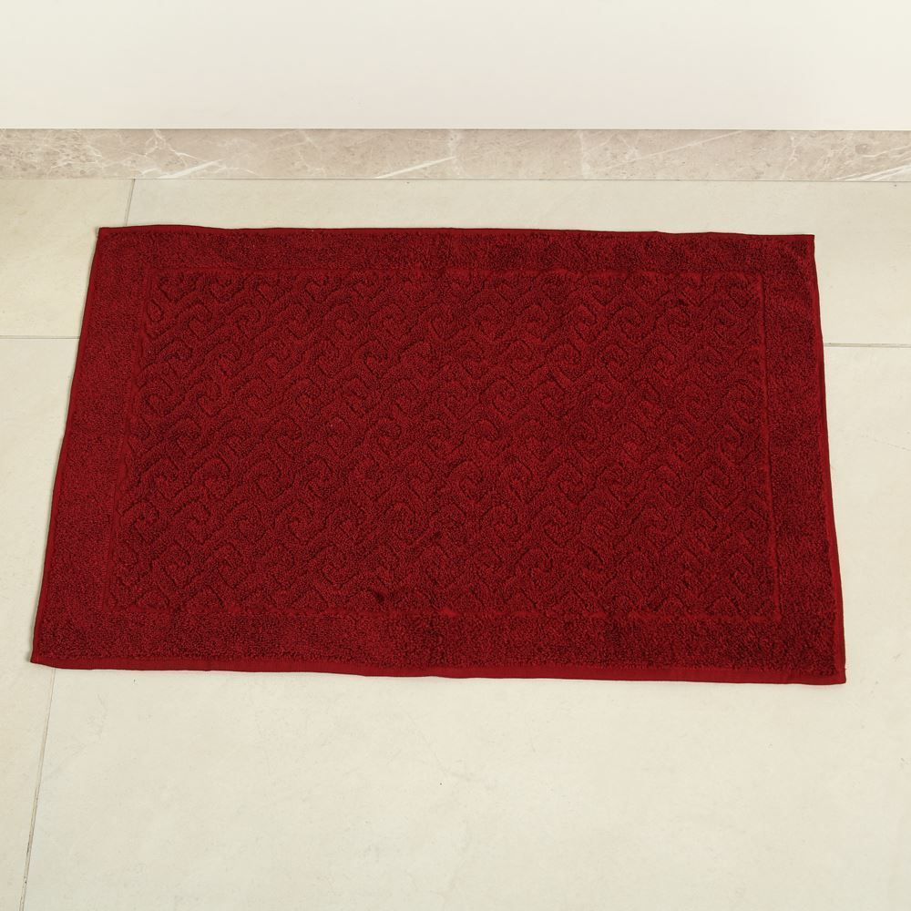 Toalha De Piso 50X70cm Spazio Havan 1 Pç - Bordo Chronos