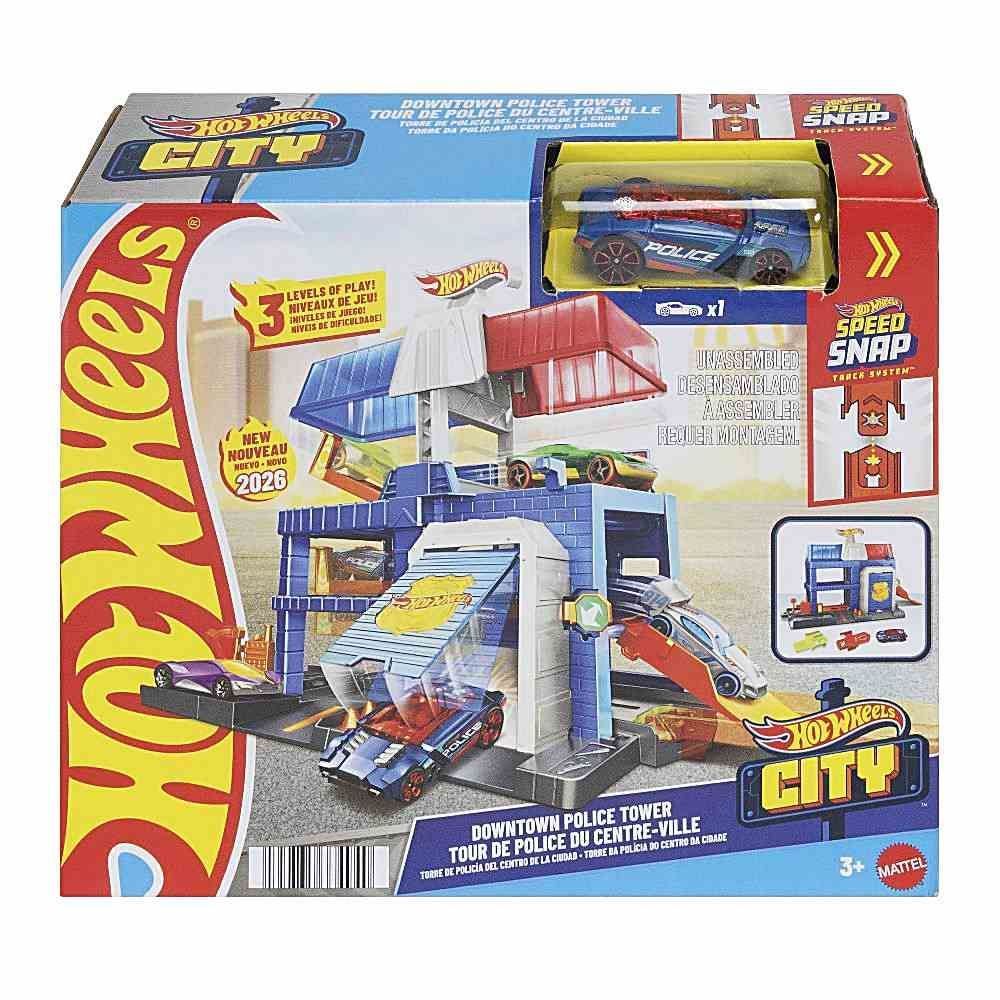 Pista Hot Wheels City Downtown Police Tower Mattel - JHL74