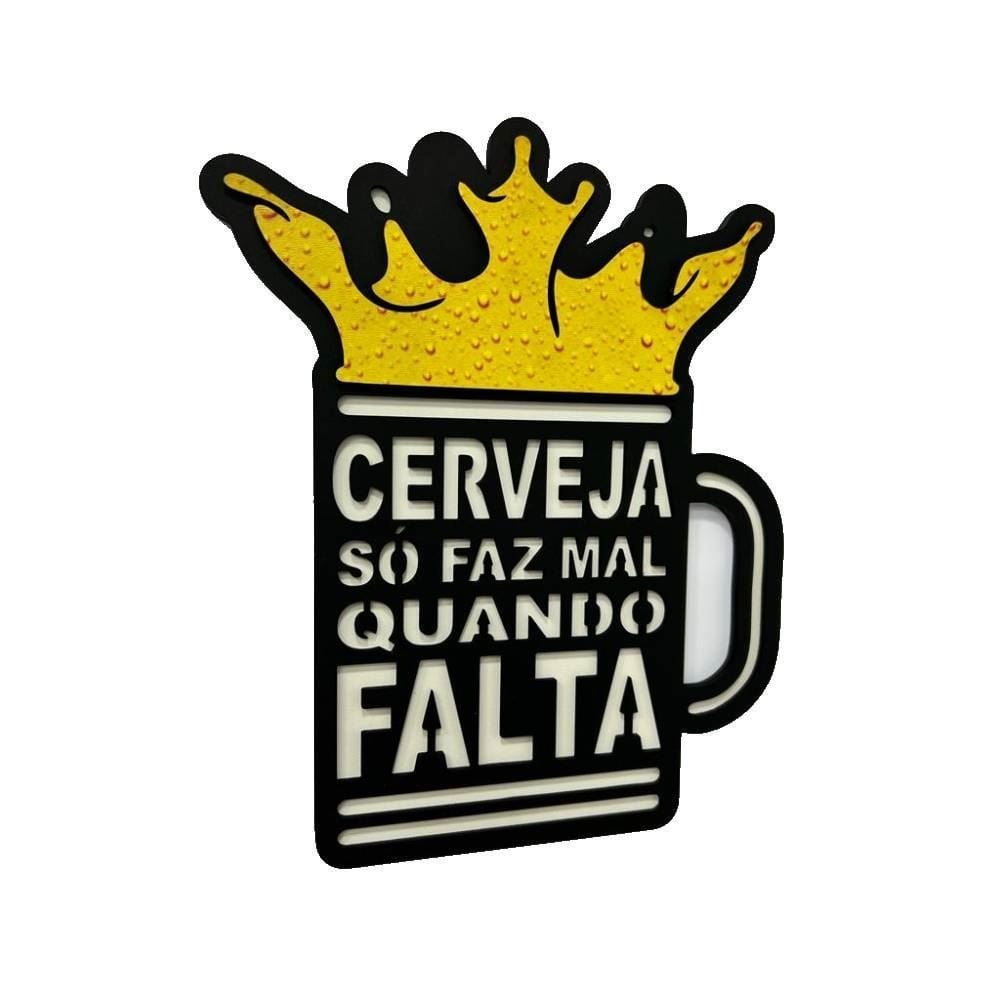 Placa Decorativa 3D Cerveja Falta Forgerini - 5020