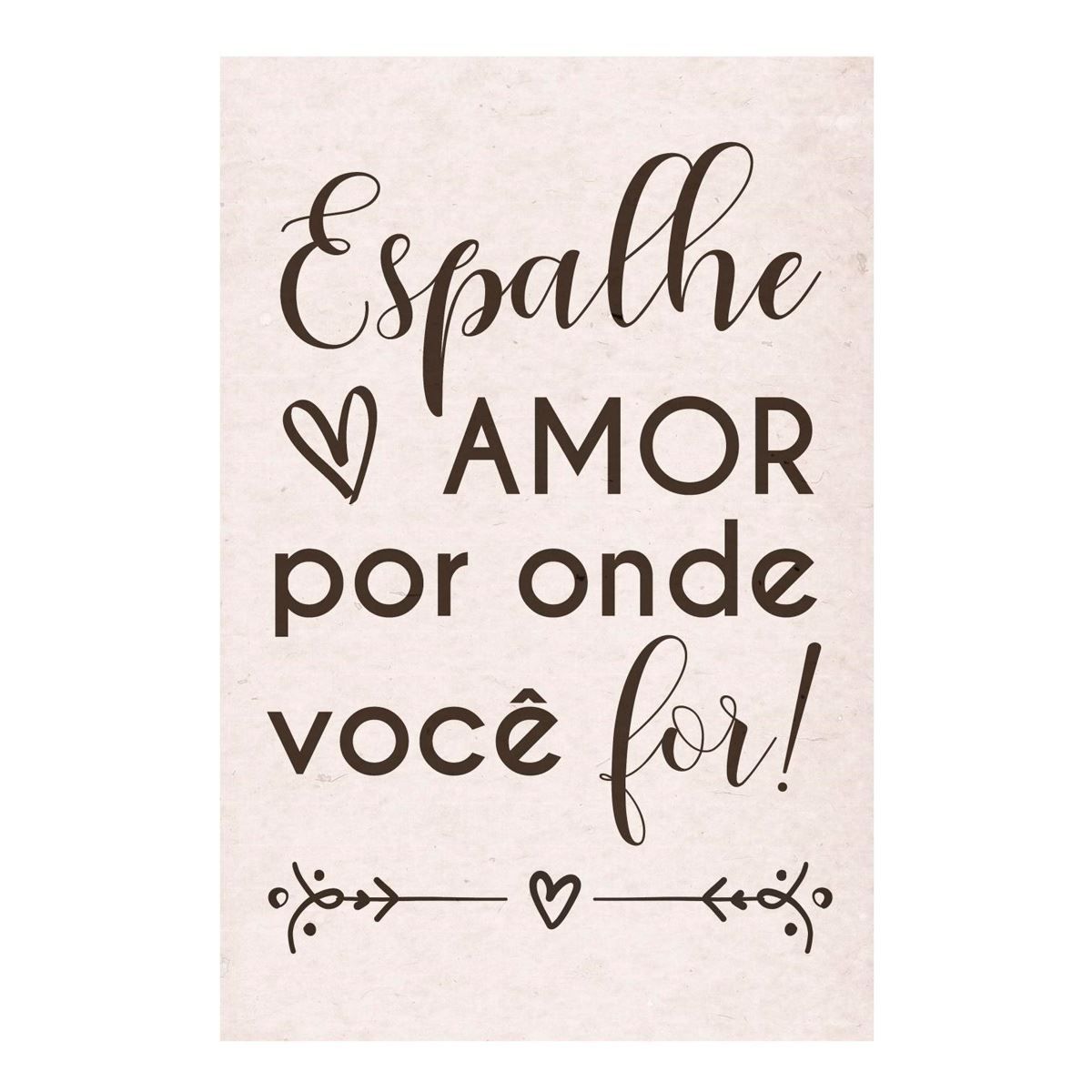 Placa Decorativa Havan Casa 29,5Cm - Espalhe Amor