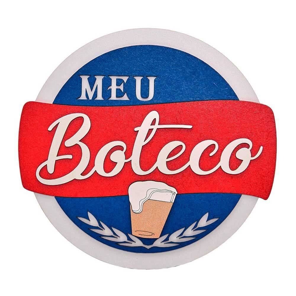 Placa Decorativa Meu Boteco Grife De Boteco Forgerini - Vermelho