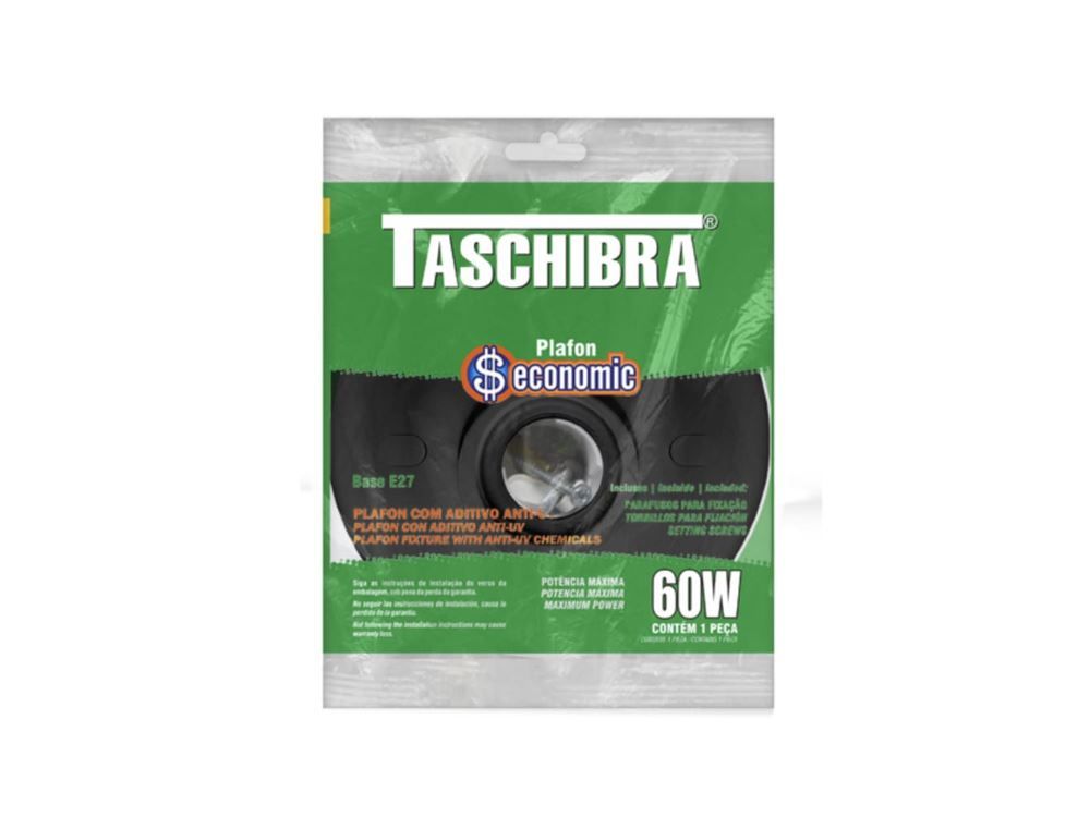 Plafon Economic E-27 Taschibra Saco Plástico