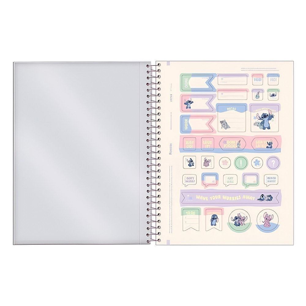 Planner Espiral 2026 Stitch 80 Folhas Foroni - Sortido