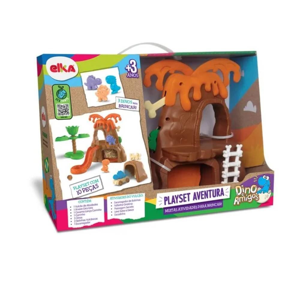 Playset Aventura Dino E Amigos Elka - 1270 