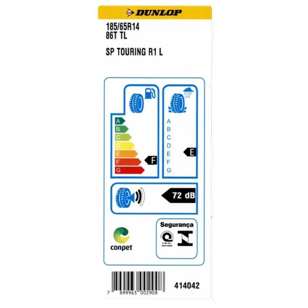 Pneu Dunlop Sp Touring R1 185/65 R14 - Preto