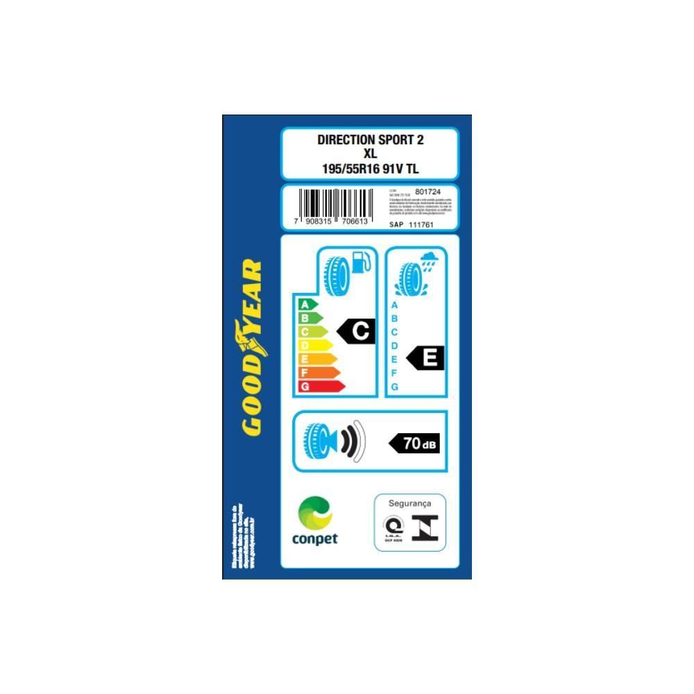 Pneu Goodyear Direction Sport 2 195/55 R16 91H - Preto