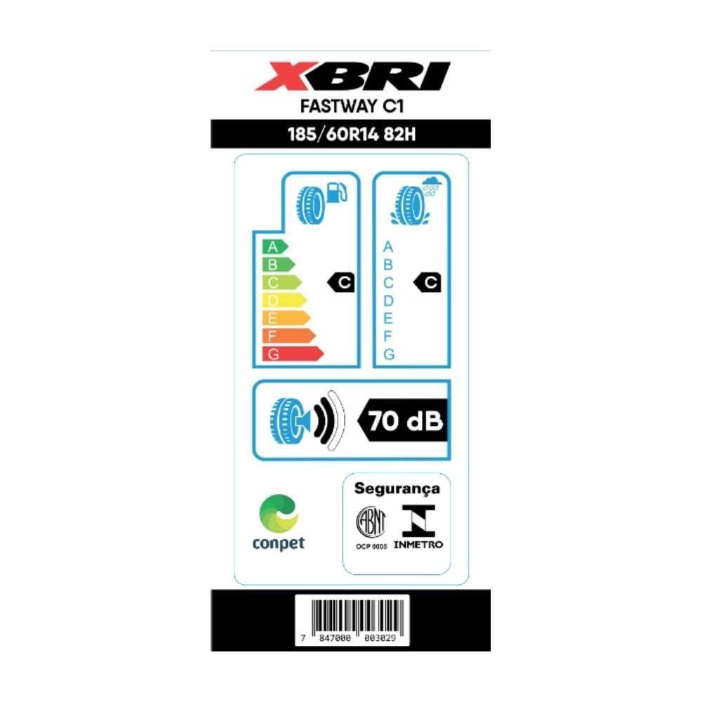 Pneu Xbri Fastway C1 185/60 R14 82H - Preto