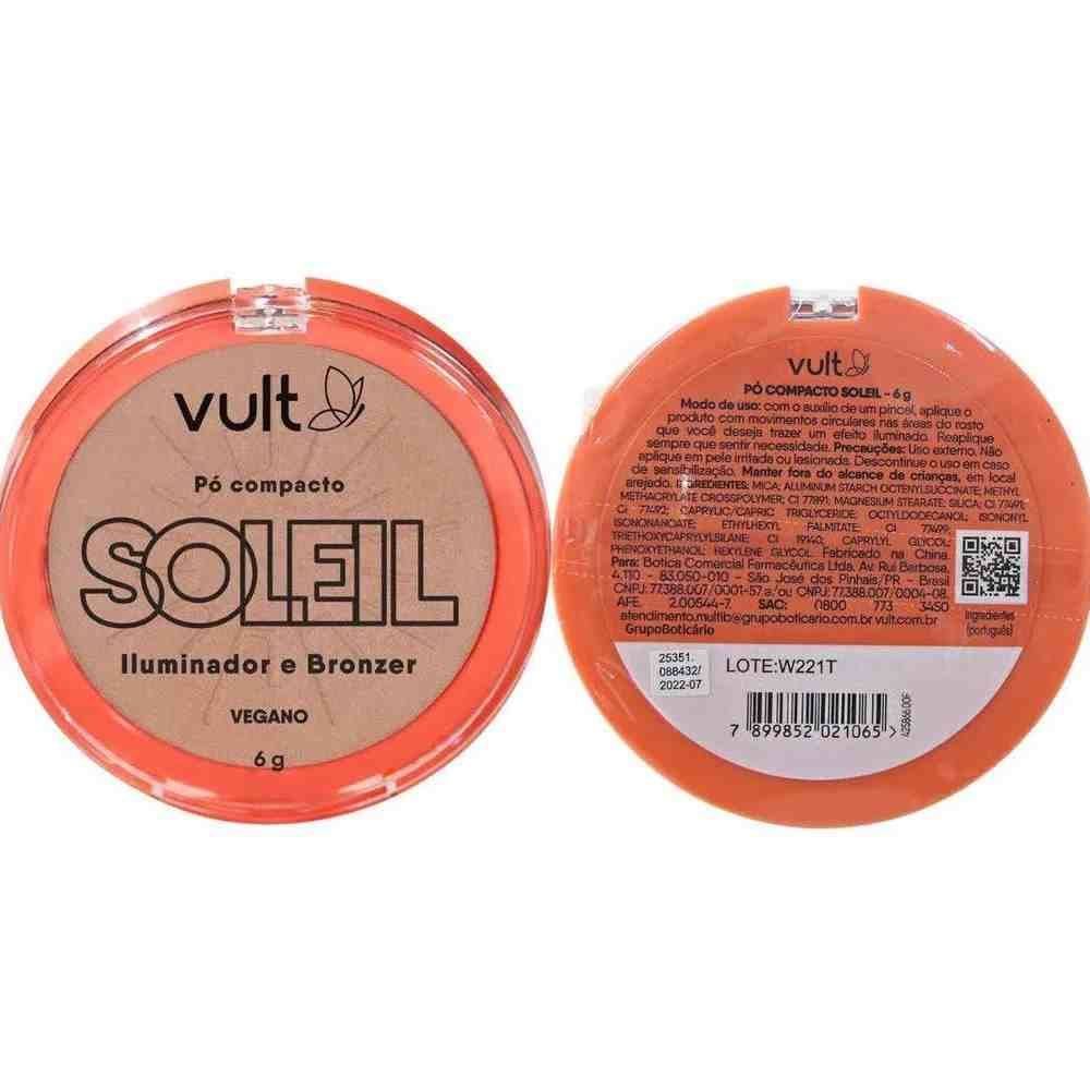 Po Compacto Bronze Soleil Vult 6Gr - Vegano