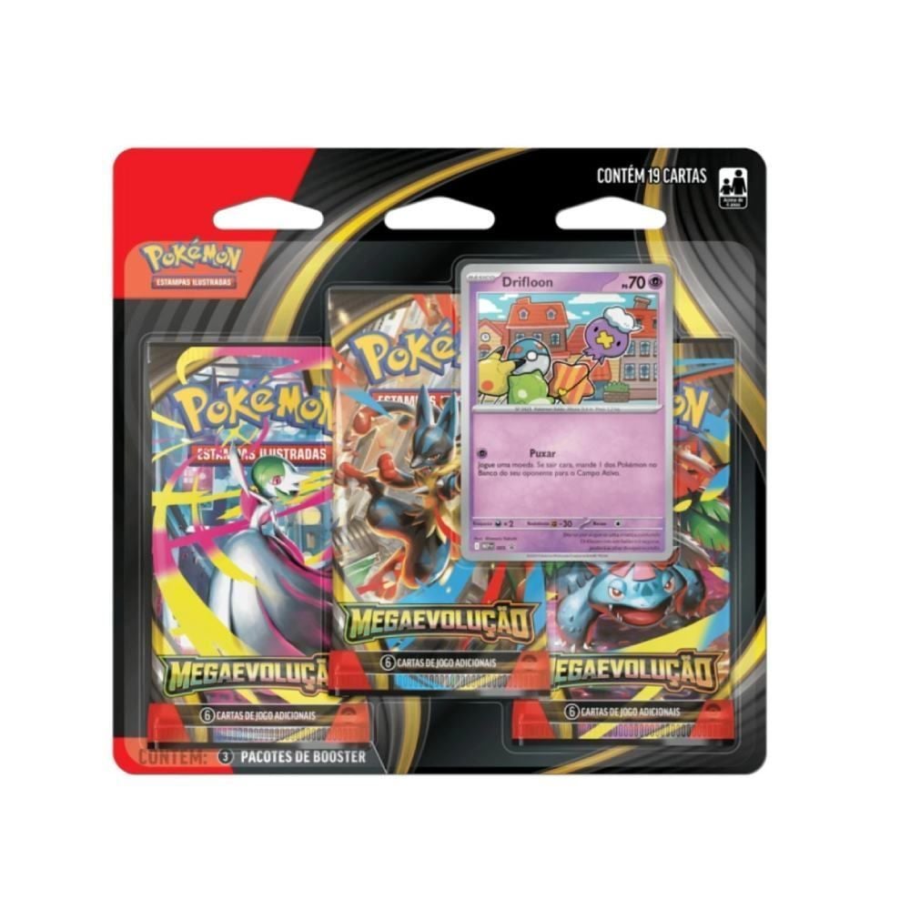 Pokémon Mega Evolução Blister Triplo Copag - Sortido
