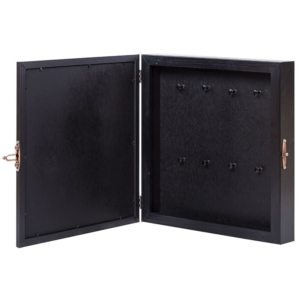 Porta Chaves 33X33cm Bw Quadros - Preto e Branco