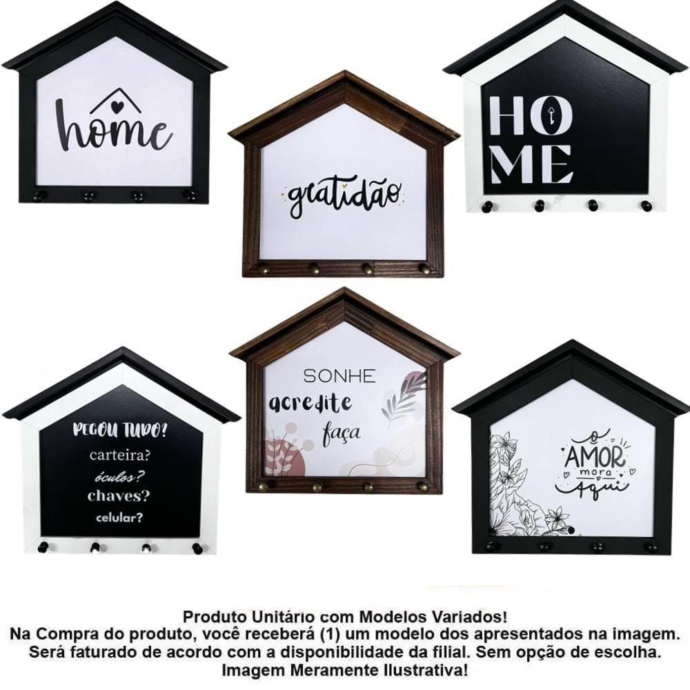 Porta Chaves Bw Quadros - Sortido