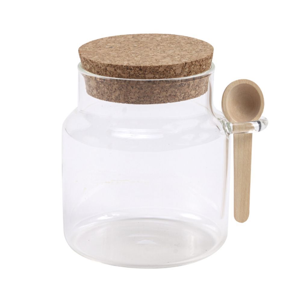 Porta Condimento Com Colher De Bambu 400Ml Havan Casa - Vidro