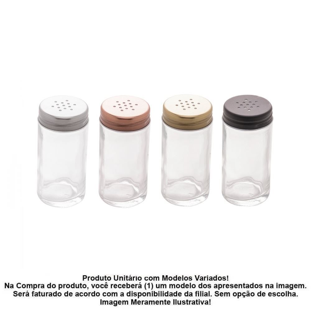 Porta Condimentos Tampa com Furos Lyor 80Ml - Sortido