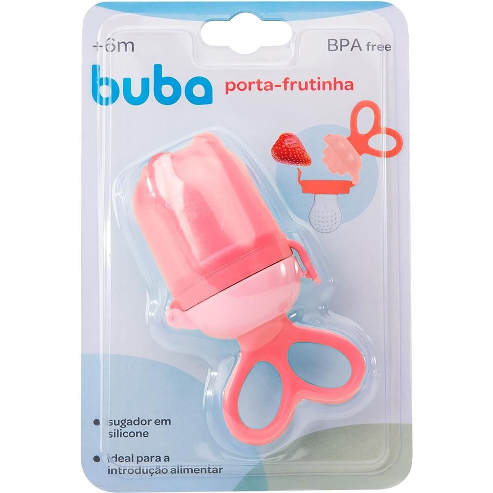 Porta Frutinha Sugador Em Silicone - Rosa