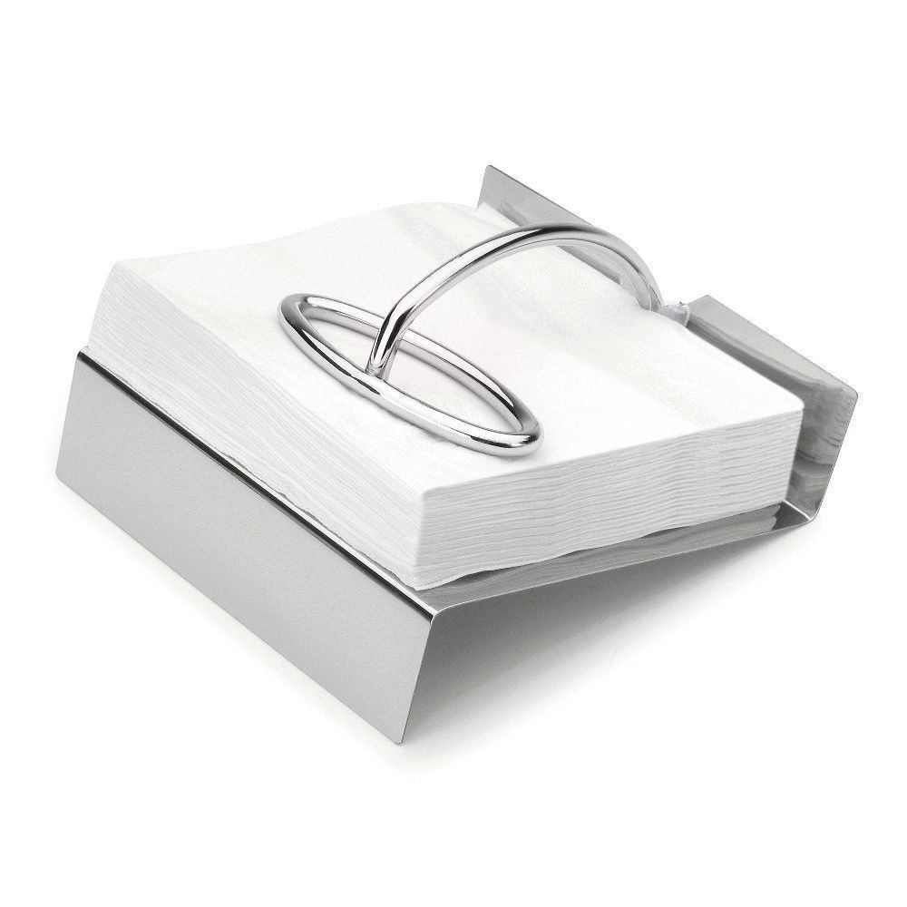 Porta Guardanapo De Inox Com Aramado Cromado Forma - 13cm