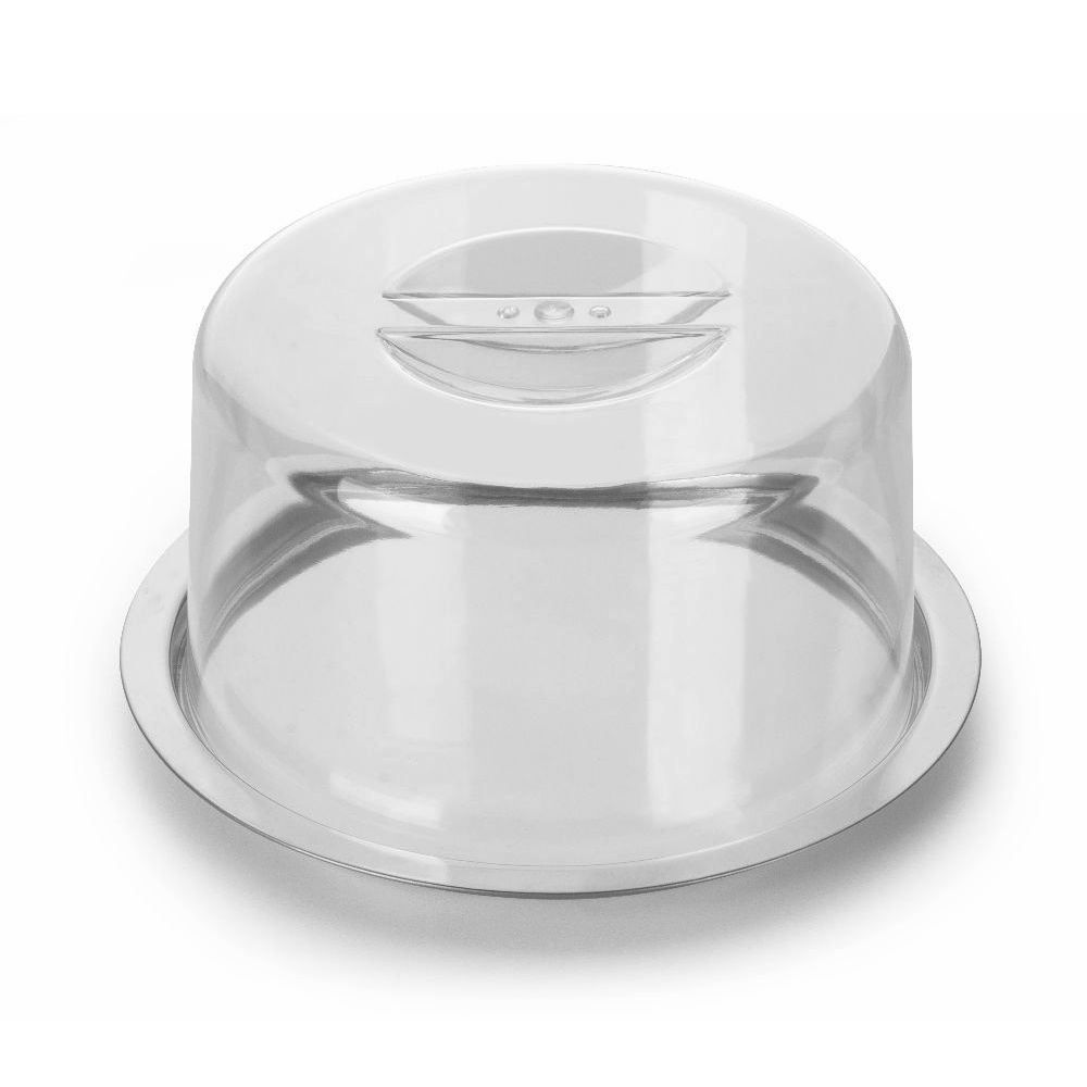 Porta Queijo De Inox Com Tampa Forma - 19cm