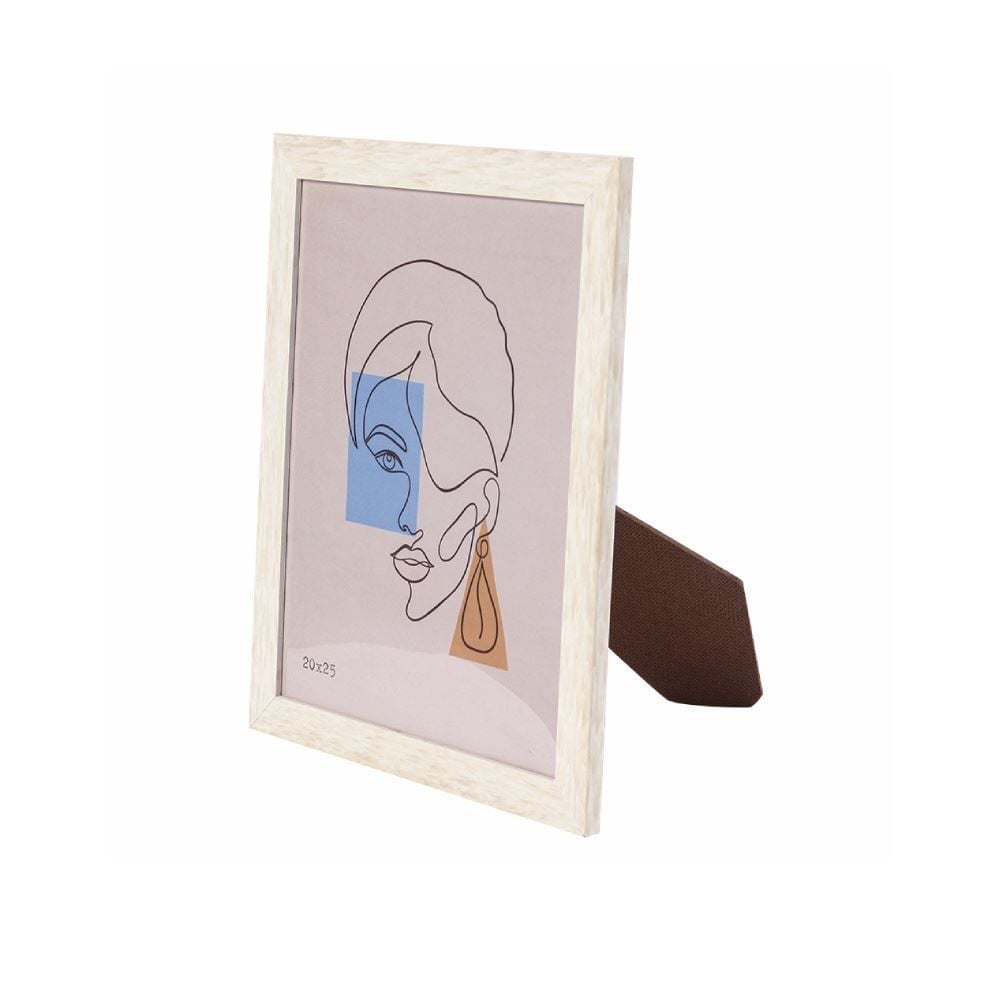 Porta Retrato De Madeira Bw Quadros 20X25cm - Bege Patina 