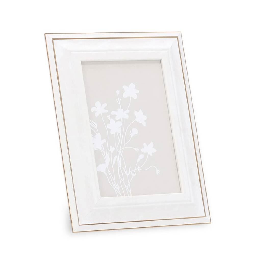 Porta-Retratos Duplo 10X15cm Mart - Off white/ Dourado