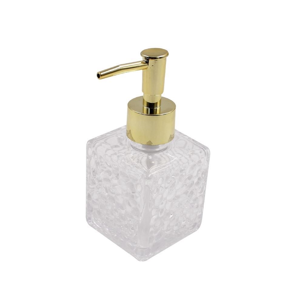 Porta Sabonete Líquido Com Tampa Dourada Havan Casa - 210Ml