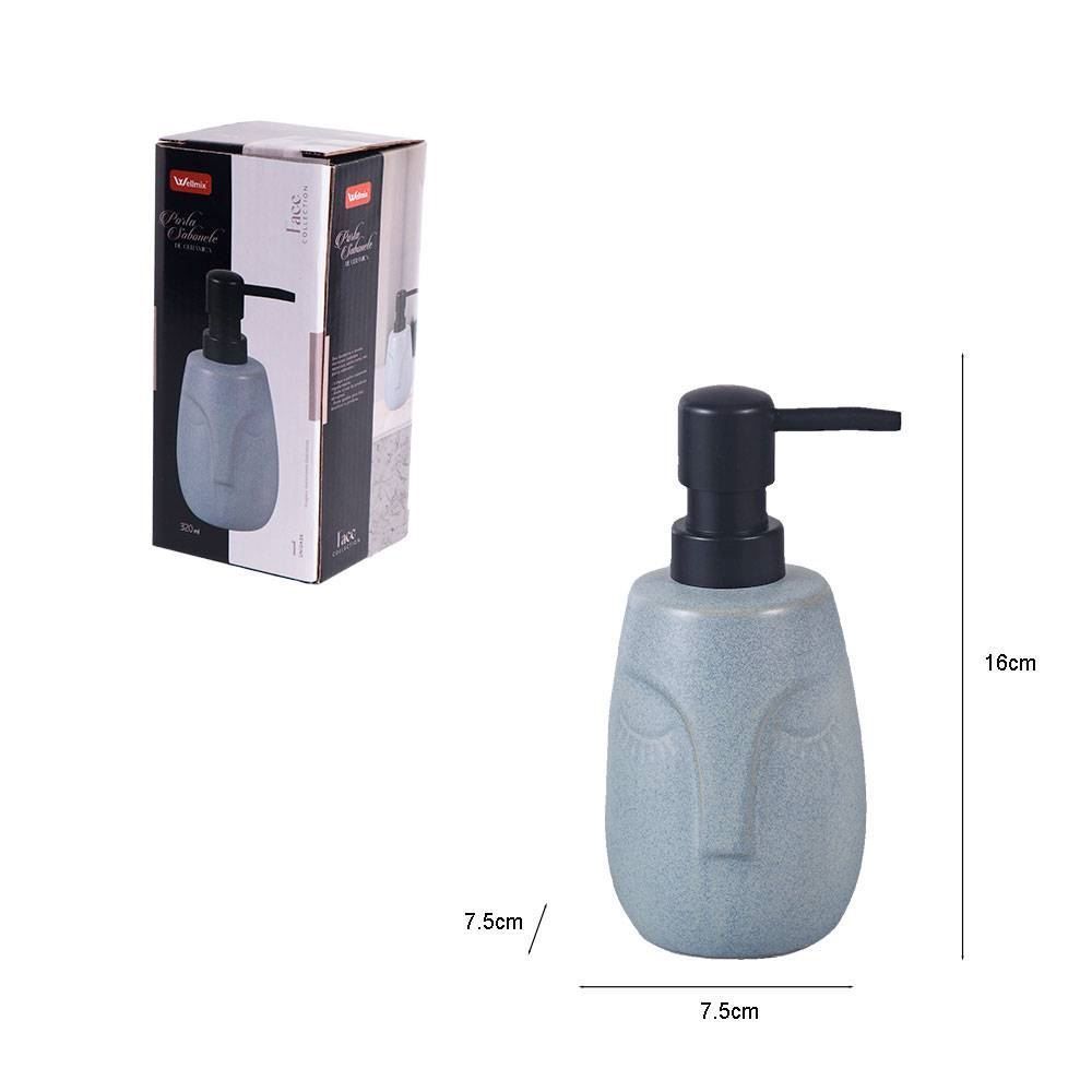 Porta Sabonete Líquido Face Wellmix 320Ml - Cinza
