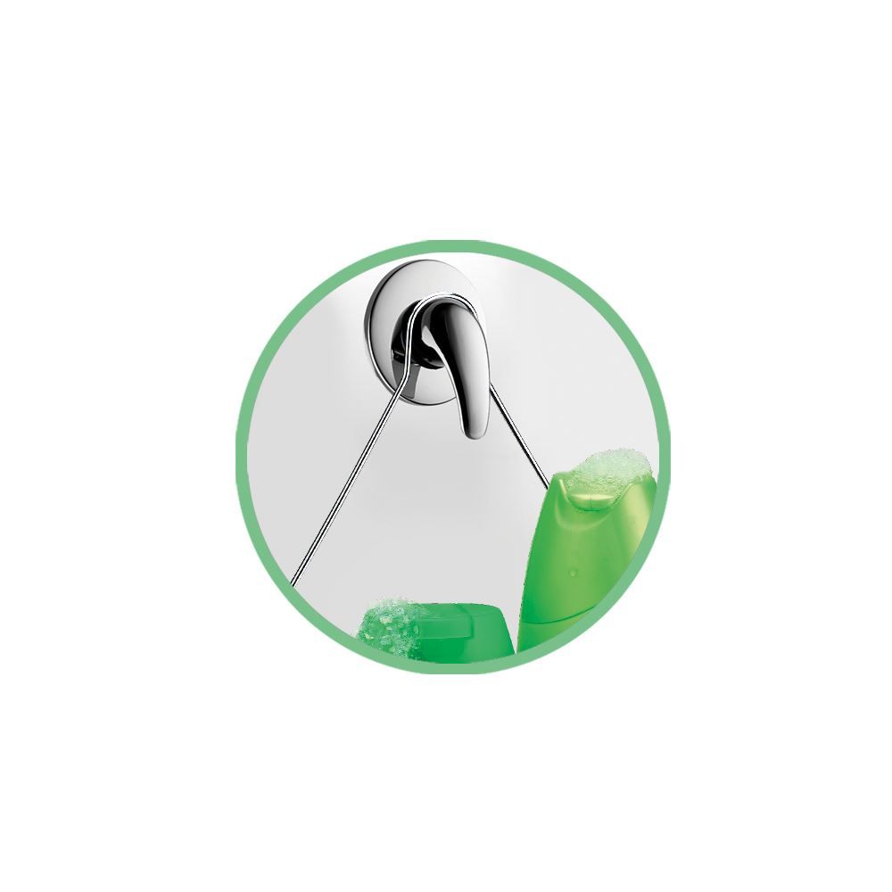 Porta Shampoo Duplo Em Aço Cromado Para Pendurar Arthi