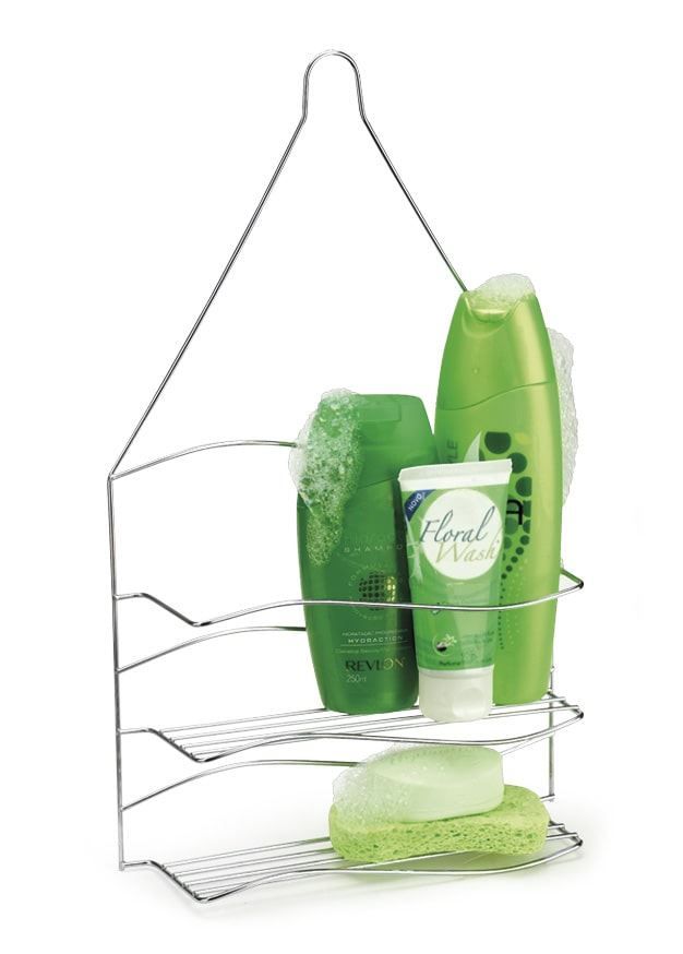 Porta Shampoo Duplo Em Aço Cromado Para Pendurar Arthi