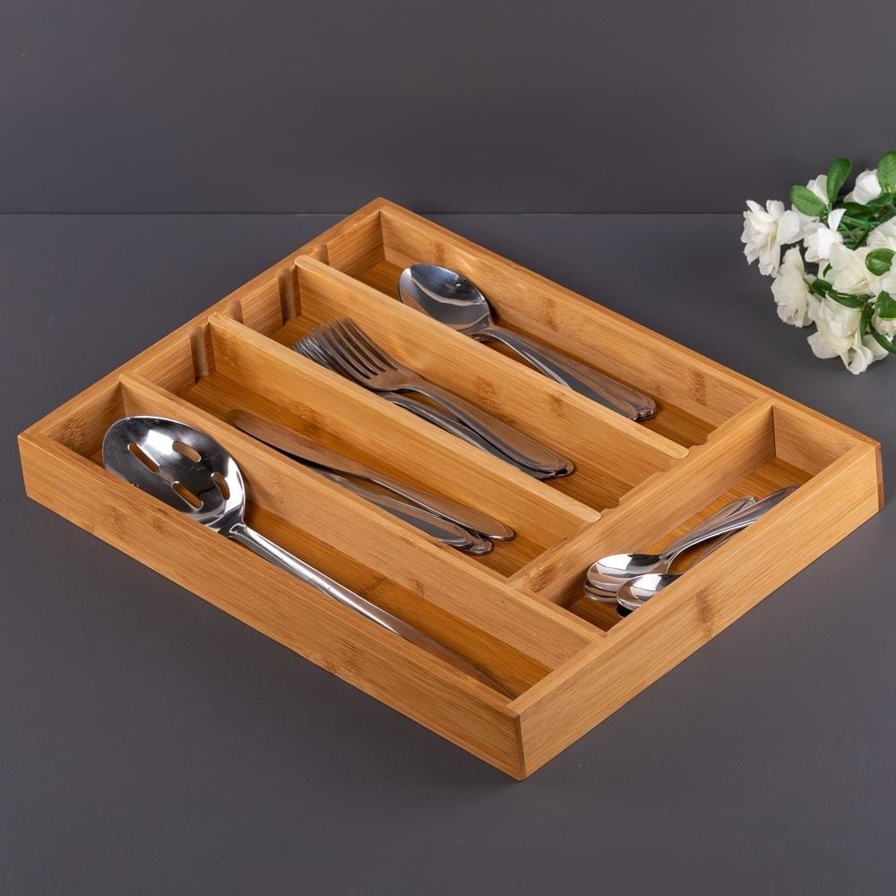 Porta Talheres 39X29x4,5Cm Finecasa - Bambu