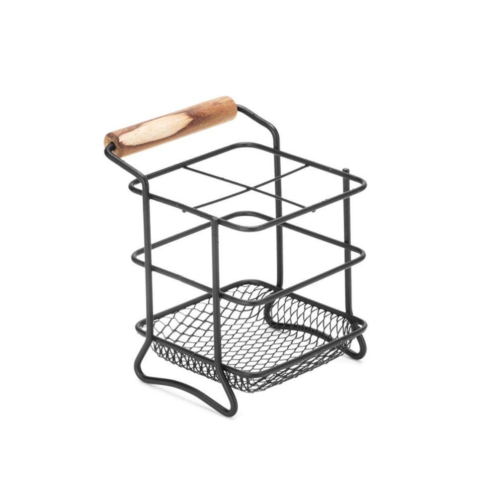 Porta Talheres Eco Design Black Arthi - Preto