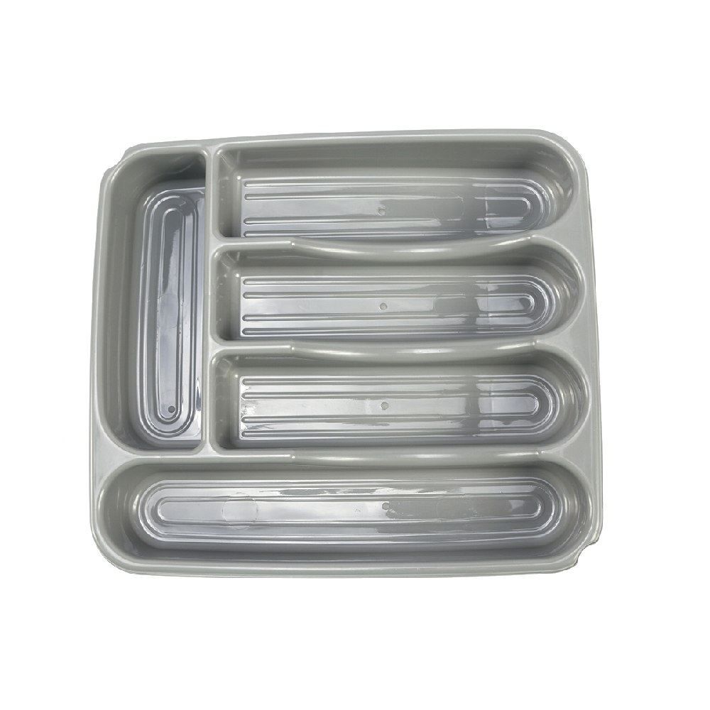 Porta Talheres Sem Tampa Plasvale - Cinza