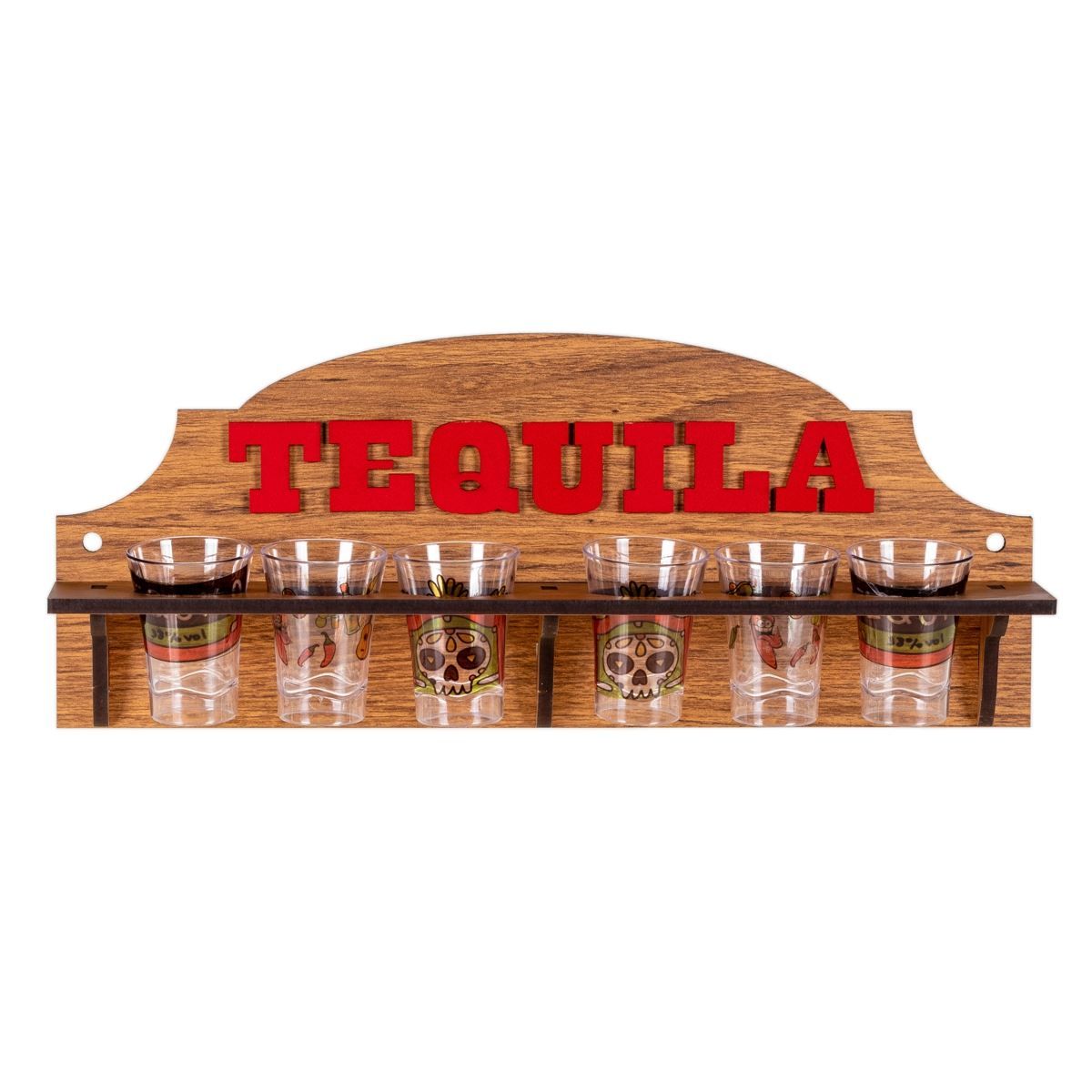 Porta Tequila Com 6 Copos Forgerini - 098