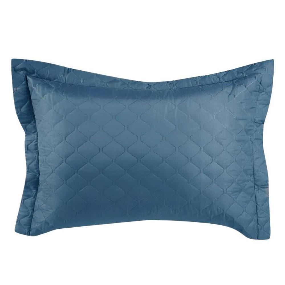 Porta Travesseiro Napoli Matelado 55Cm X 80Cm Havan Casa - Azul Jeans
