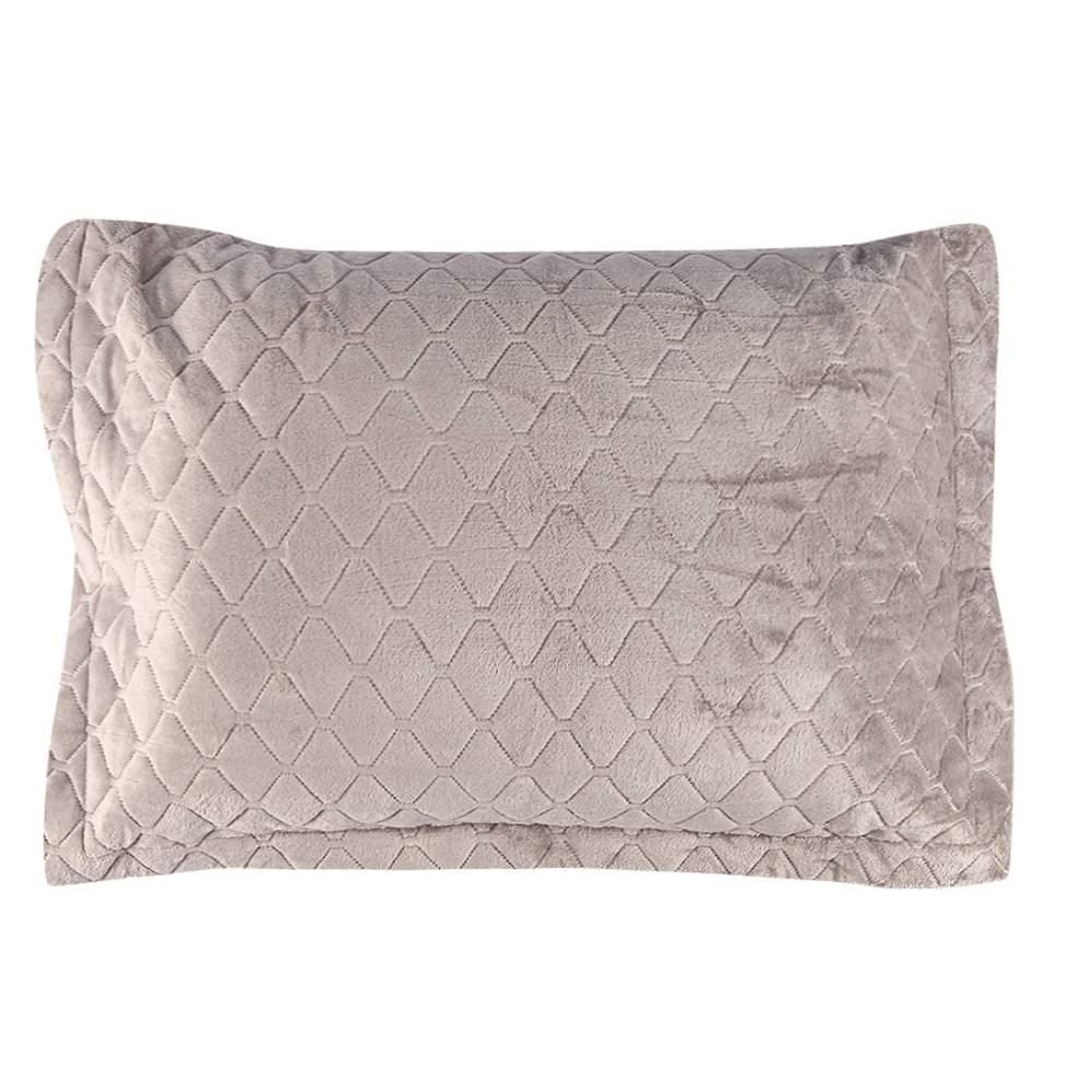 Porta Travesseiro Plush Provence Havan Casa - Taupe