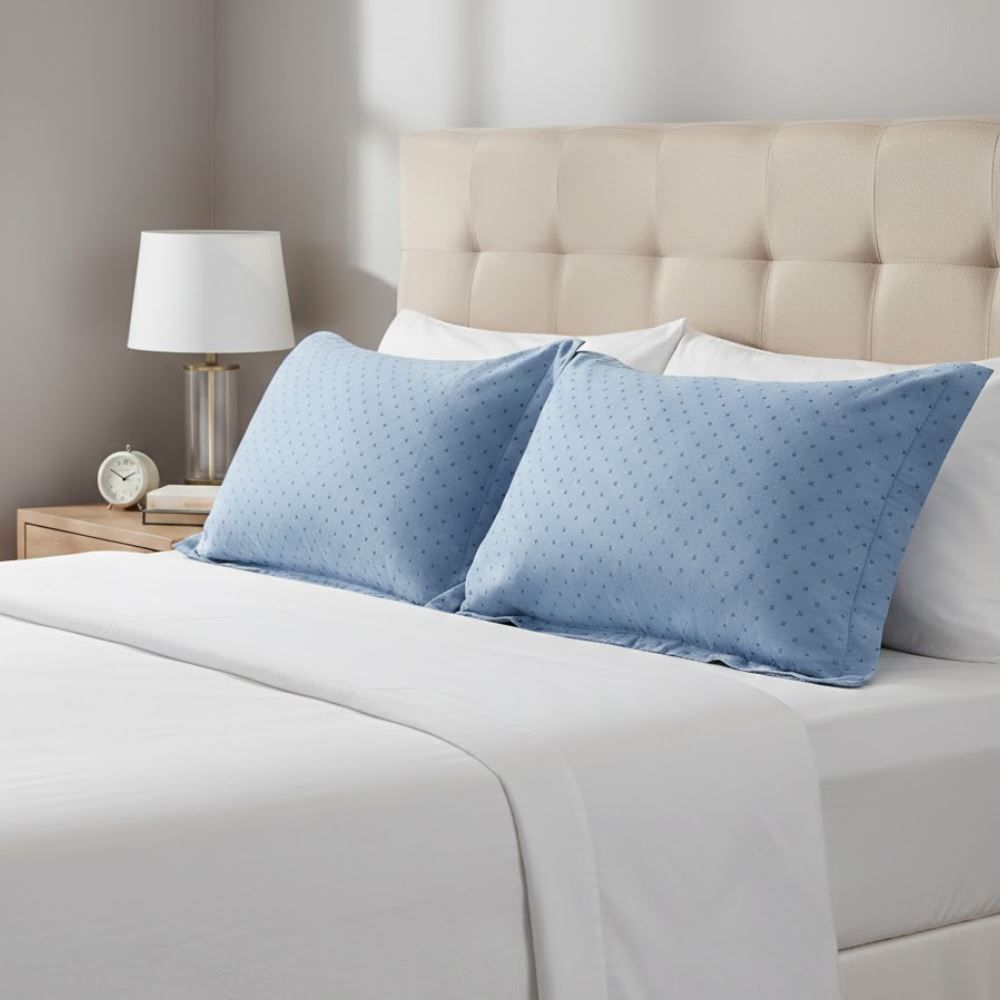 Porta Travesseiro 50X70 cm Elegance Havan Casa 1 Pç - Azul Nevoa