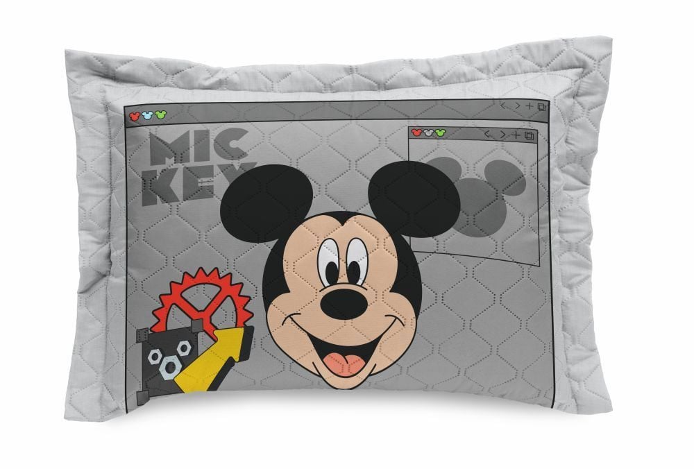 Porta Travesseiro Infantil Estampado Disney Hedrons - MICKEY VIRTUAL