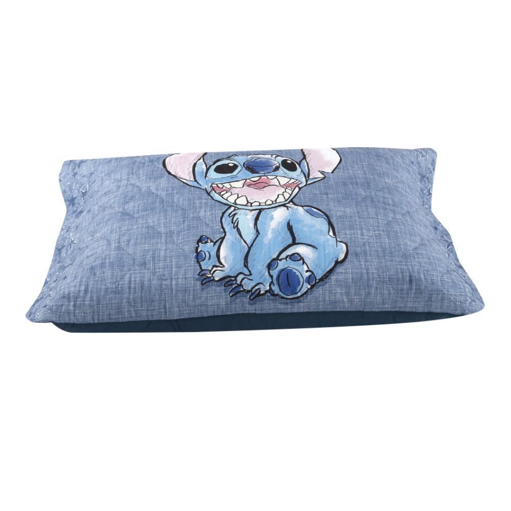 Porta Travesseiro Infantil Estampado Disney Hedrons - Stitch Apaixonado