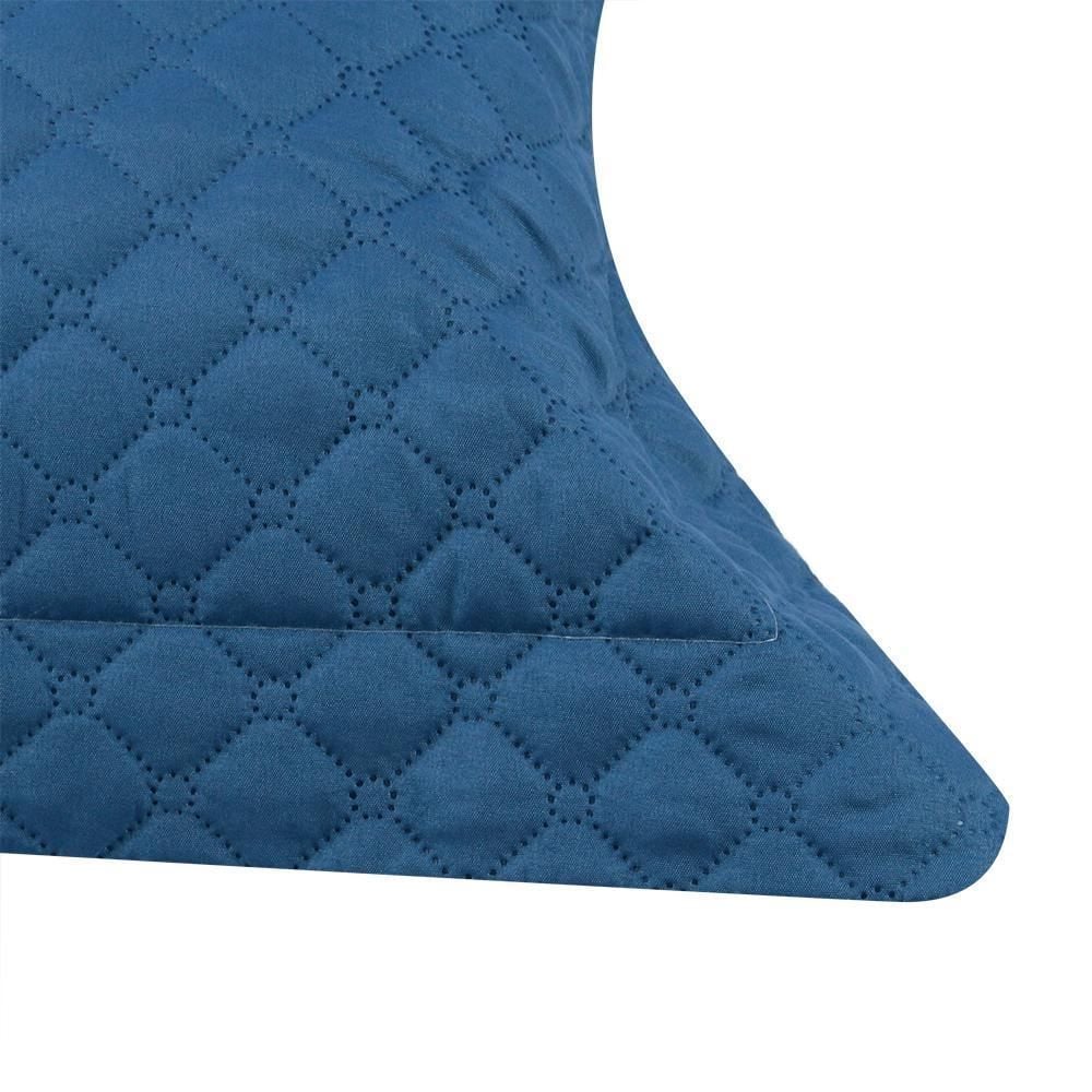 Porta Travesseiro Matelado Microfibra Havan Casa - Azul Médio