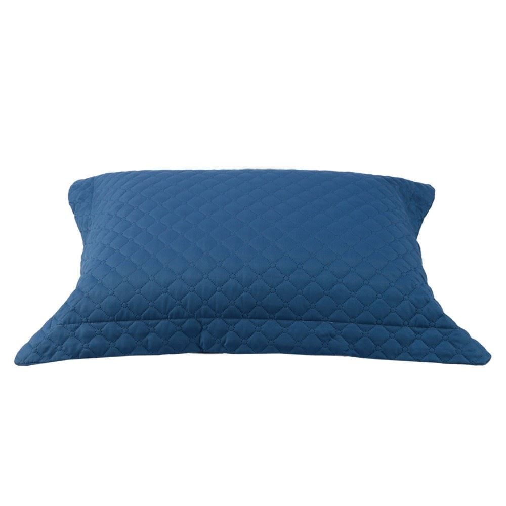Porta Travesseiro Matelado Microfibra Havan Casa - Azul Médio