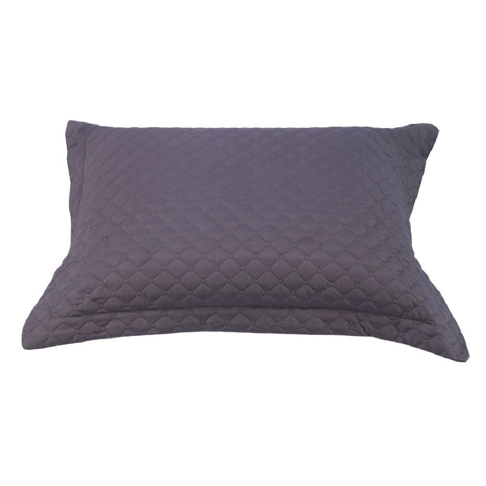 Porta Travesseiro Matelado Microfibra Havan Casa - Cinza Escuro