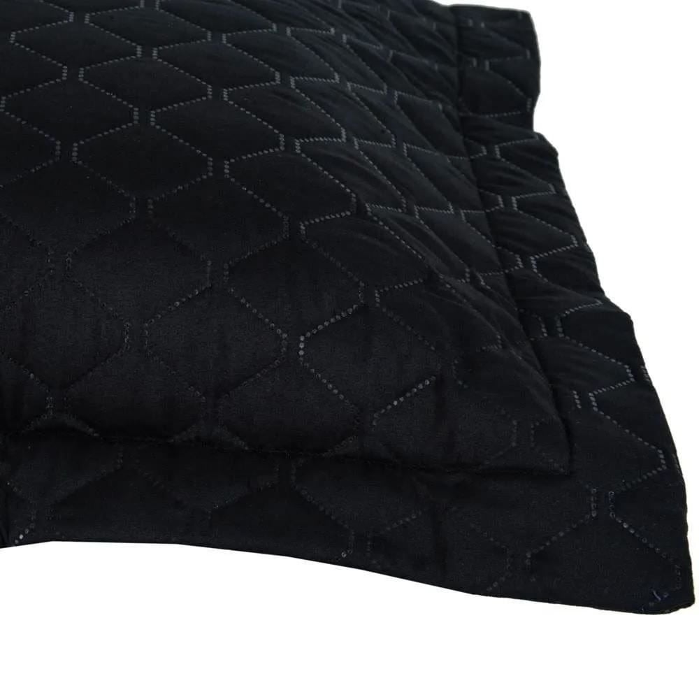 Porta Travesseiro Microfibra Napoli Havan Casa - Preto