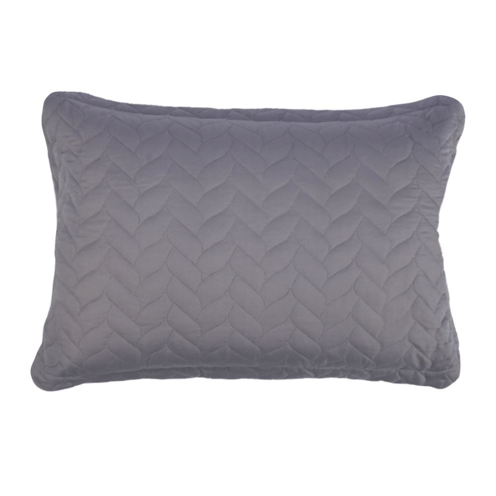 Porta Travesseiro Napoli Matelado 50Cm X 70Cm Havan Casa - Cinza Amianto