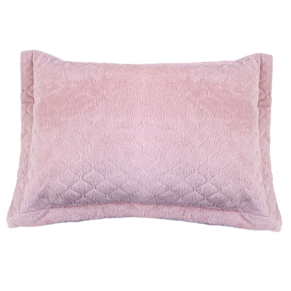 Porta Travesseiro Plush Provence Havan Casa - Rosa Tule