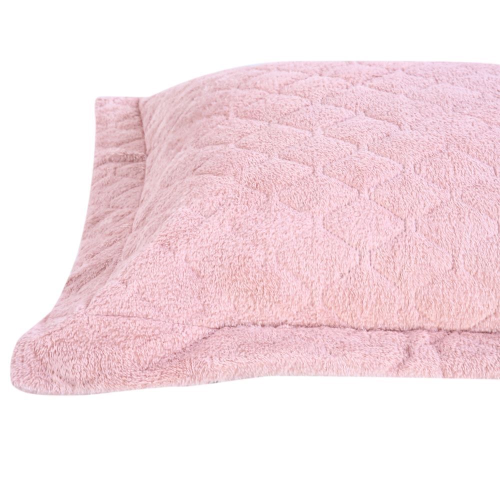 Porta Travesseiro Plush Provence Havan Casa - Rosa Tule