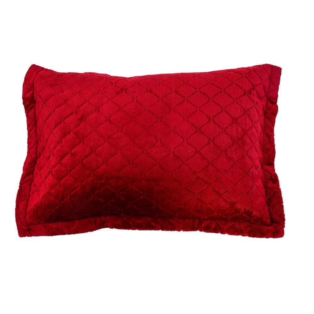 Porta Travesseiro Plush Provence Havan Casa - Vinho Tinto