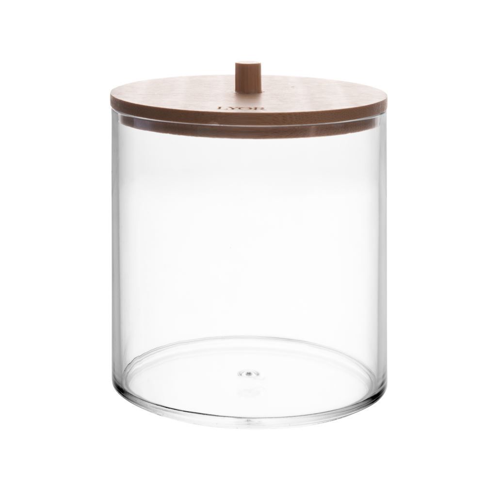 Pote Com Tampa De Bambu My Box Lyor