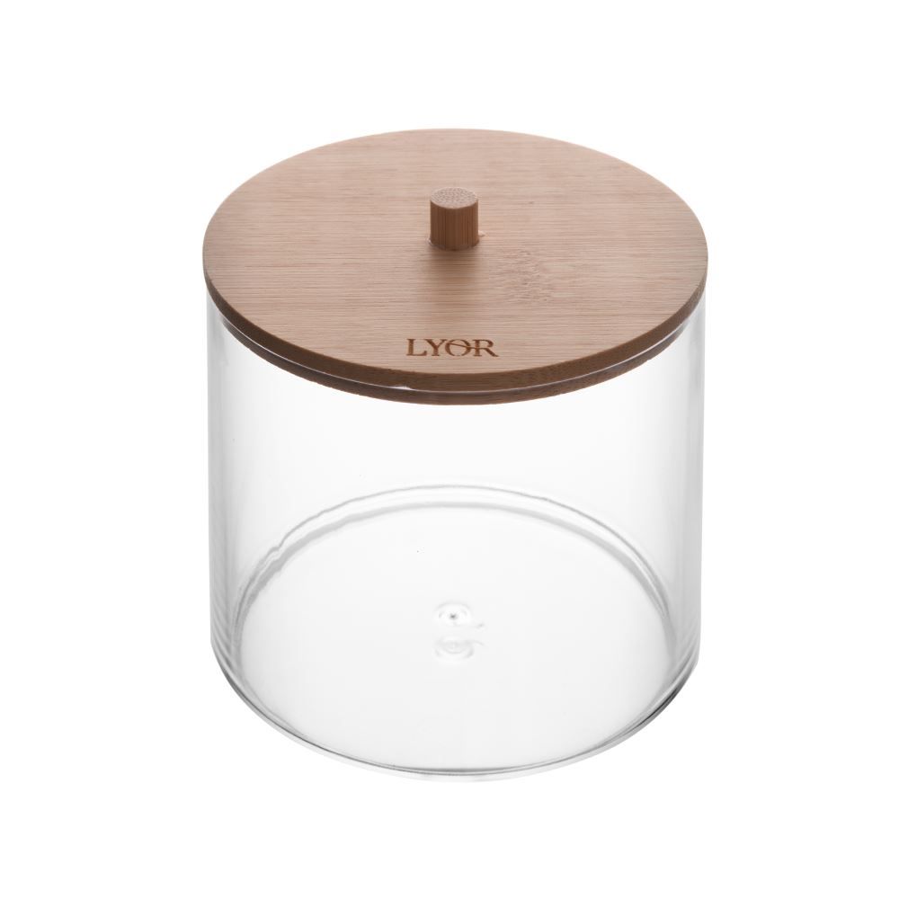 Pote Com Tampa De Bambu My Box Lyor