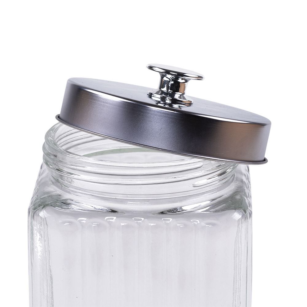 Pote Com Tampa De Metal 800Ml Lyor - Vidro