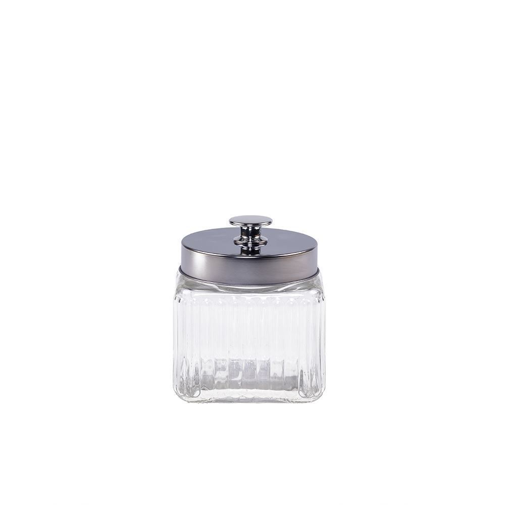 Pote Com Tampa De Metal 800Ml Lyor - Vidro