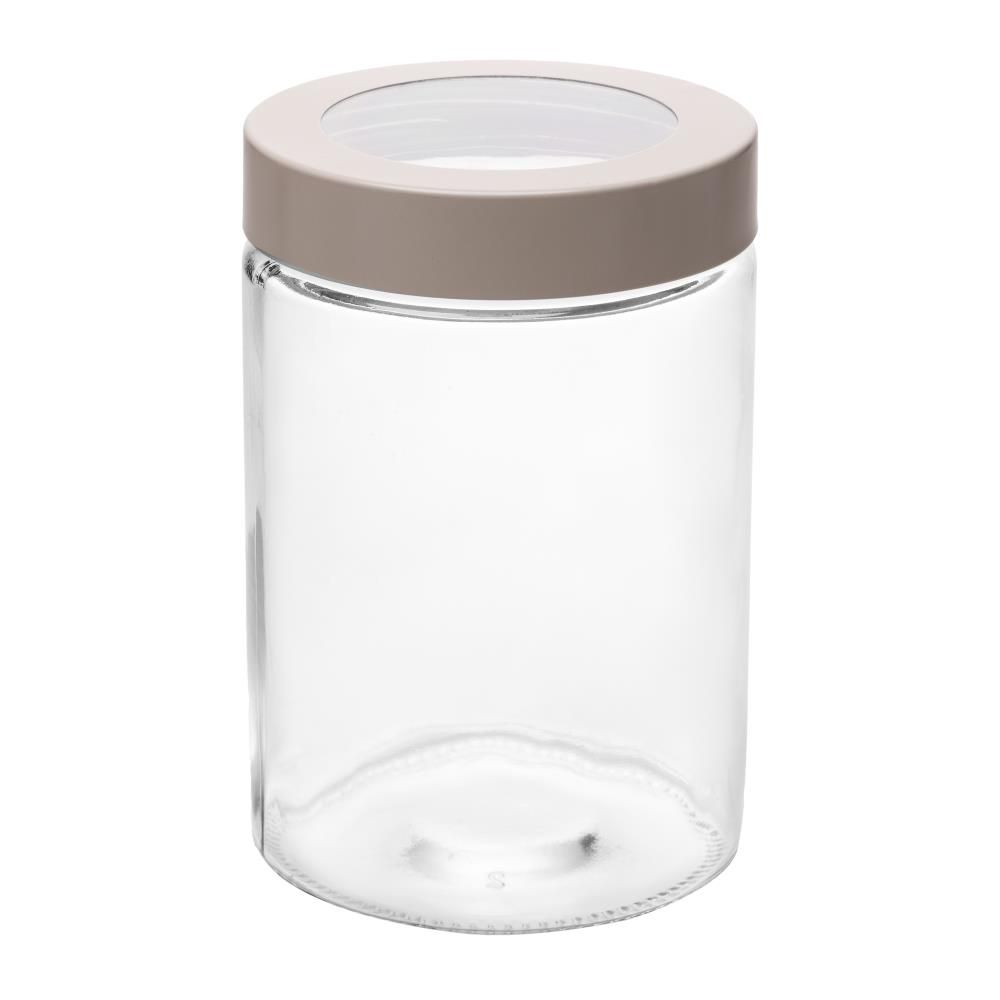 Pote com Tampa Visor 1,2 Litros Lyor - Bege